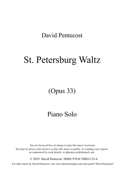 St Petersburg Waltz, Opus 33 image number null