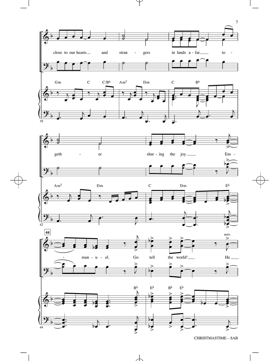 Christmastime (arr. Joseph M. Martin) 3-Part scores gallery preview page 6