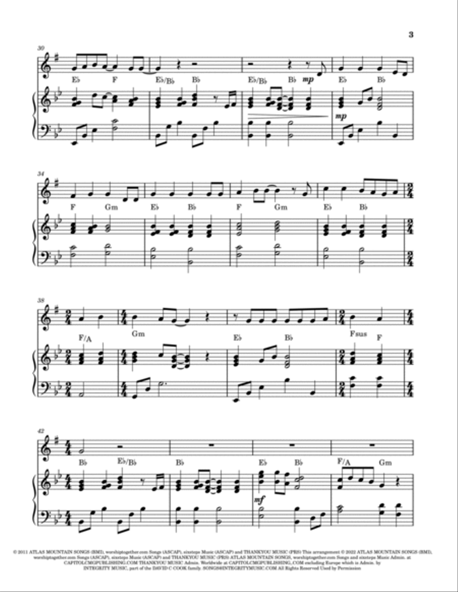10,000 Reasons (bless The Lord) Alto Saxophone scores gallery preview page 3