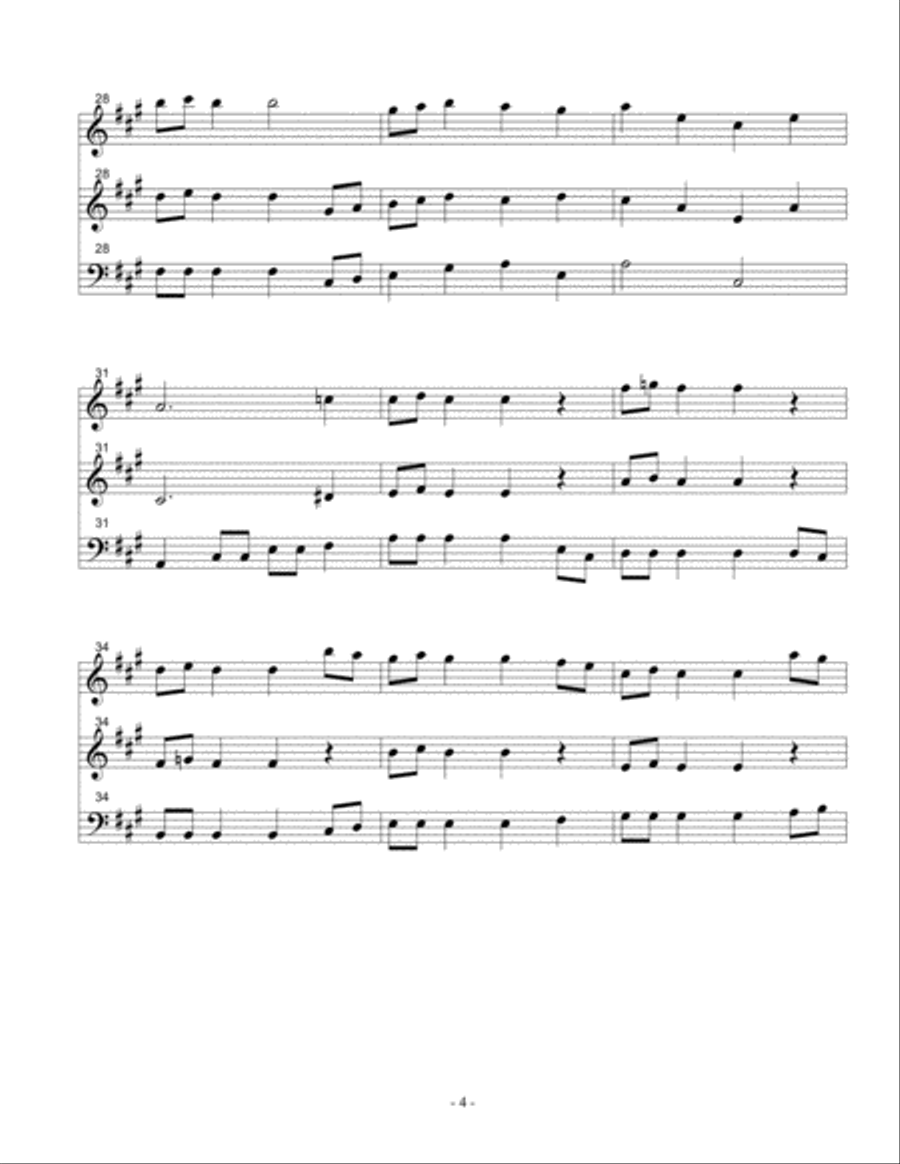 Wedding Recessional Part 1 & 2 for Trio Small Ensemble scores gallery preview page 4