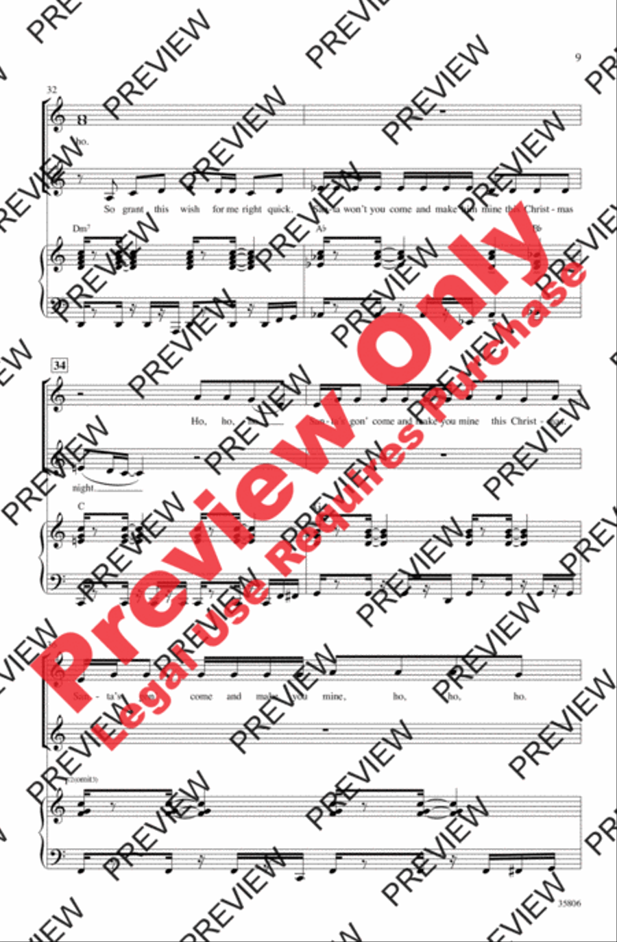 Oh Santa! Women's Choir scores gallery preview page 9