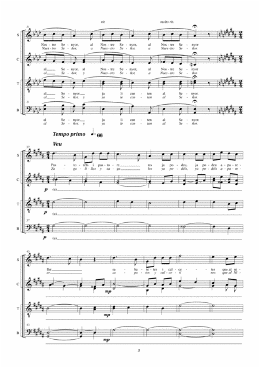 Pastorets i pastoretes Pastorets i pastoretes 4-Part scores gallery preview page 5