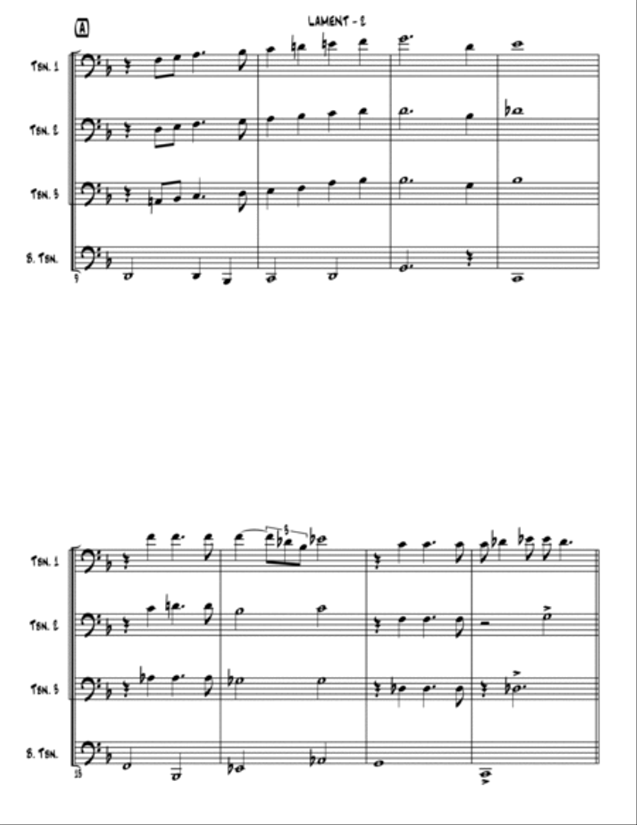 Lament Brass Quartet scores gallery preview page 4