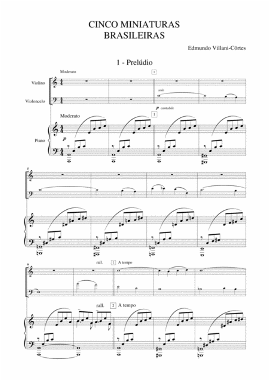 Cinco miniaturas brasileiras Piano Trio scores gallery preview page 3