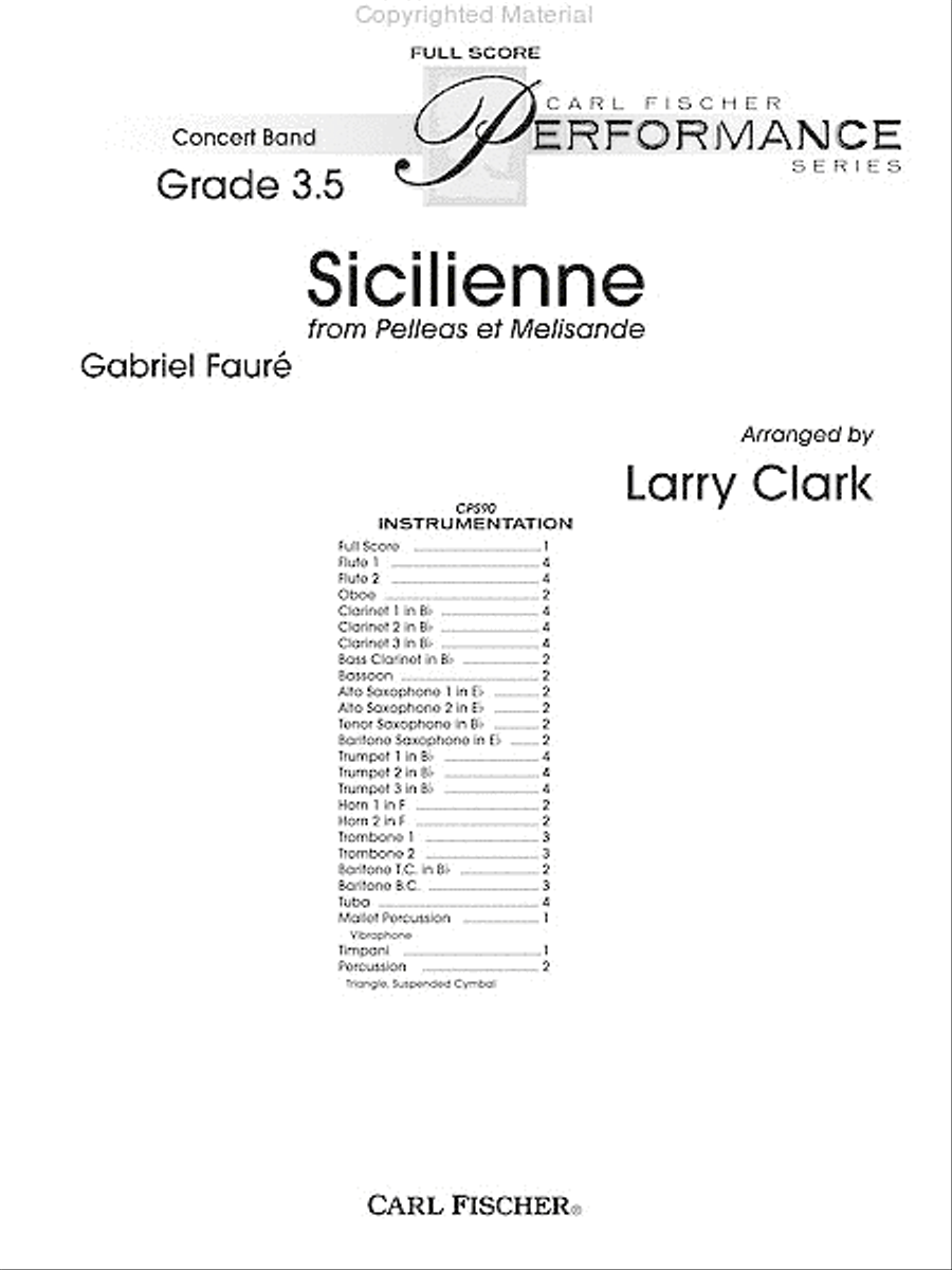 Sicilienne Sicilienne Concert Band scores gallery preview page 2