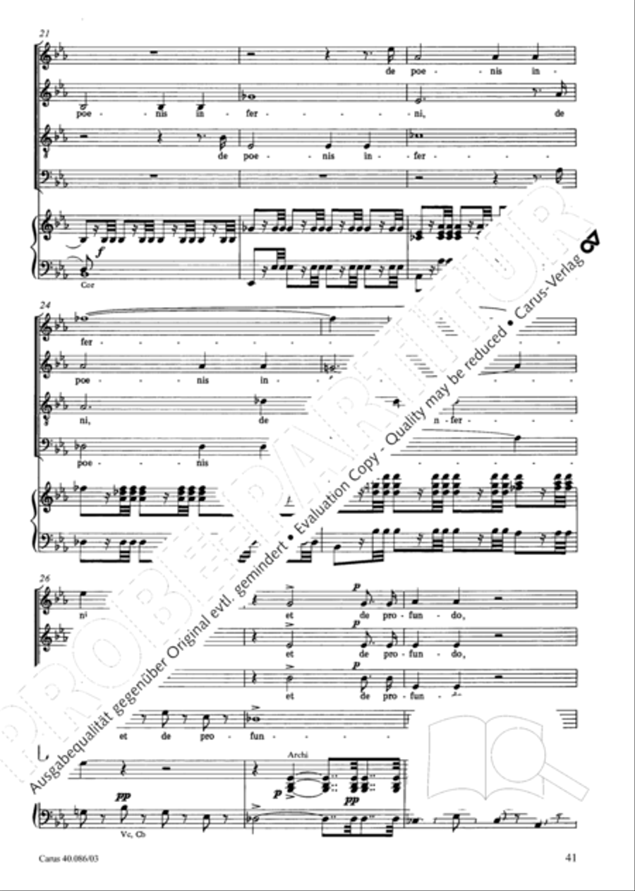 Requiem in C minor 4-Part scores gallery preview page 42