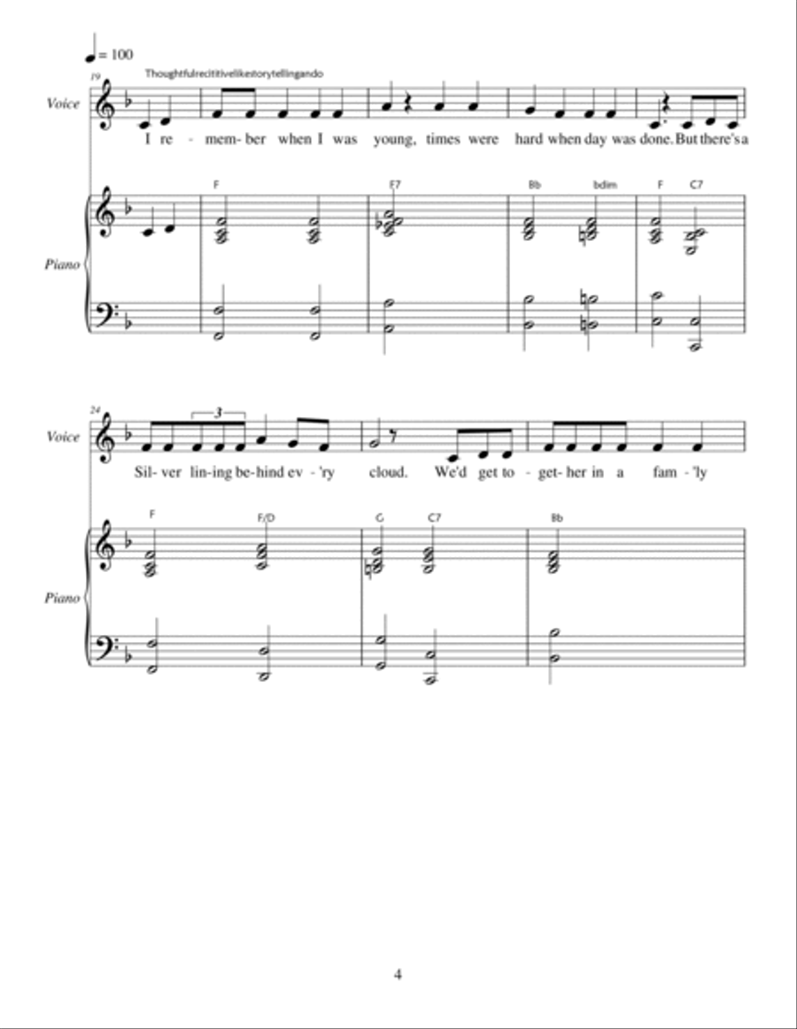 How Can I Keep From Singing medley Piano, Vocal, Guitar scores gallery preview page 4