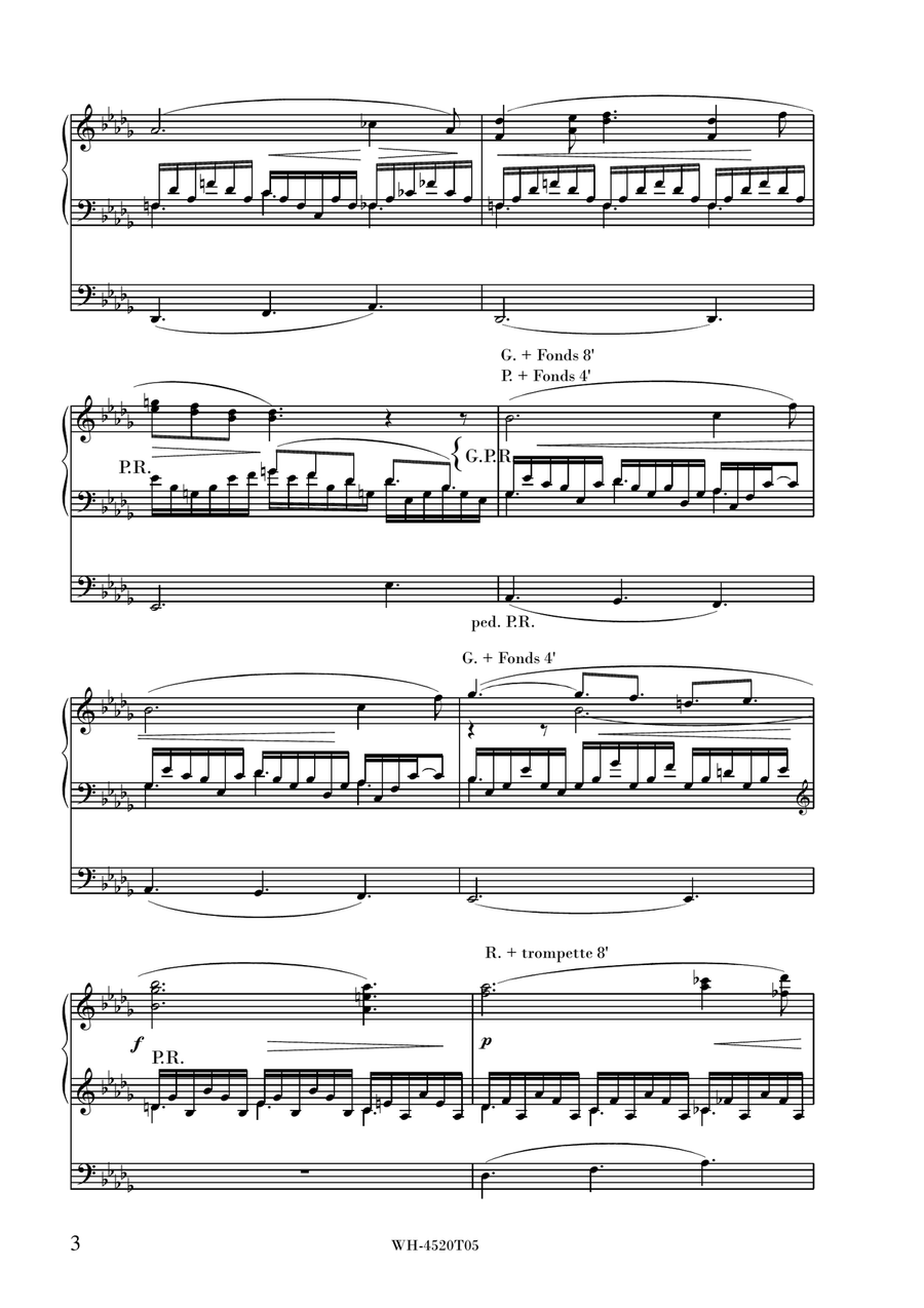 DEBUSSY - CLAIR DE LUNE for organ Organ Solo scores gallery preview page 3