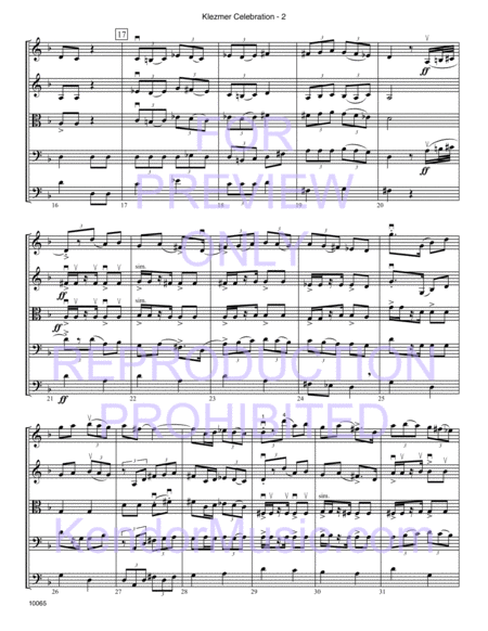 Klezmer Celebration (based on Ternovka Sher) (Senior Edition) (Full Score)