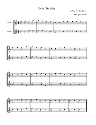 Ode To Joy (Easy Violin Duet)