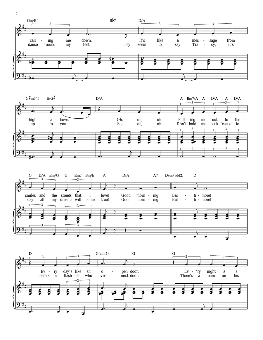 Good Morning Baltimore Good Morning Baltimore Piano, Vocal scores gallery preview page 2
