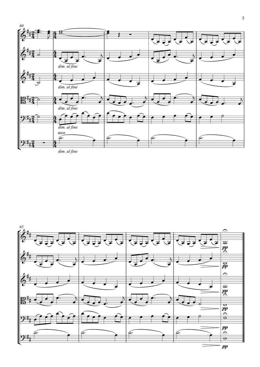 When Christmas Comes To Town from Warner Bros. Pictures' THE POLAR EXPRESS String Orchestra scores gallery preview page 5