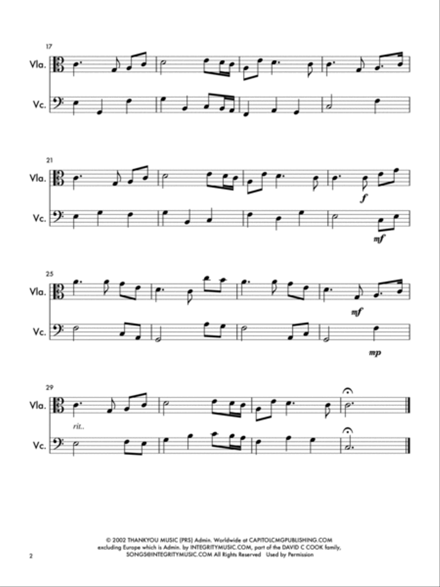 In Christ Alone String Duet scores gallery preview page 2