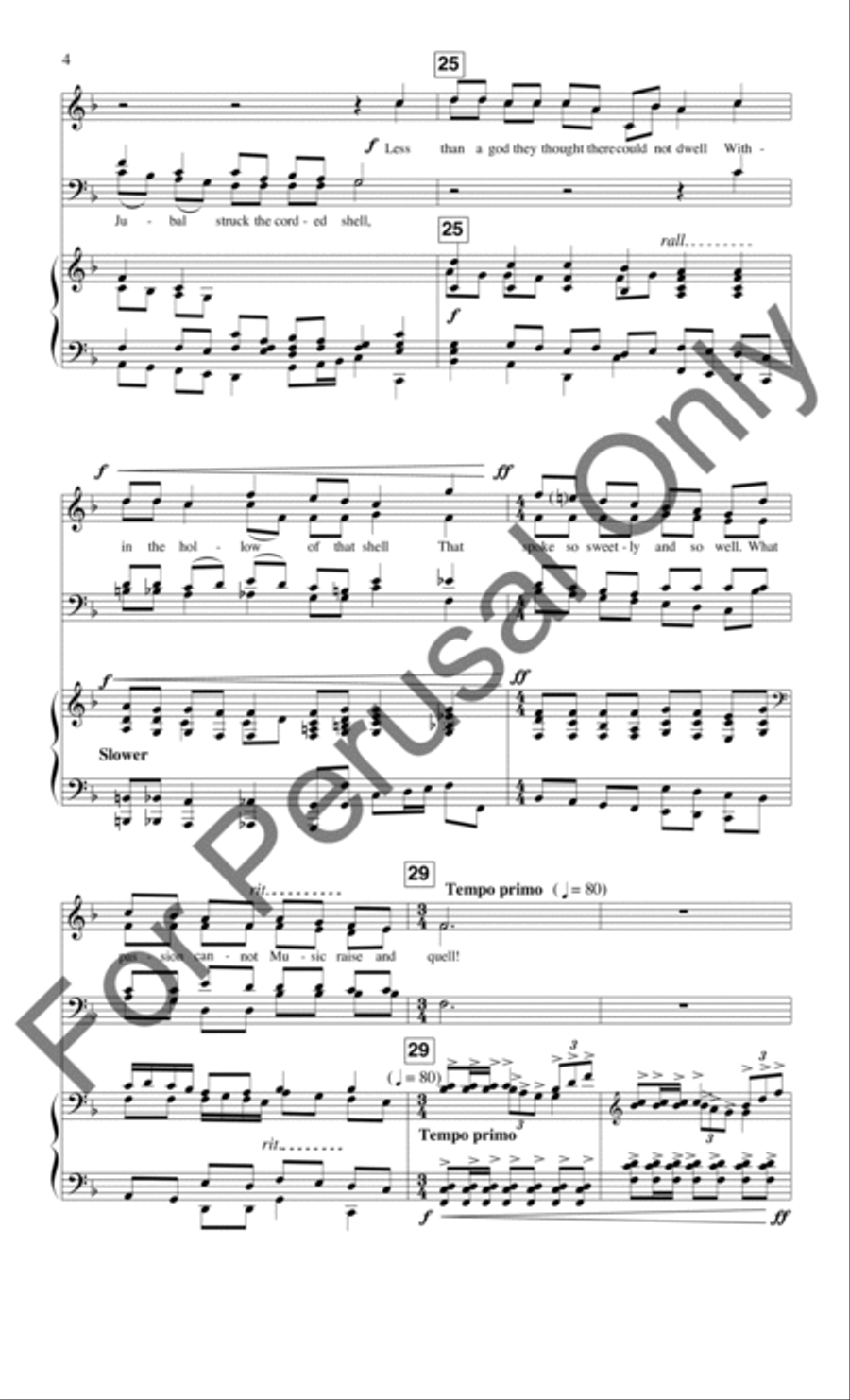 Ode To Music (Choral Score) 4-Part scores gallery preview page 5