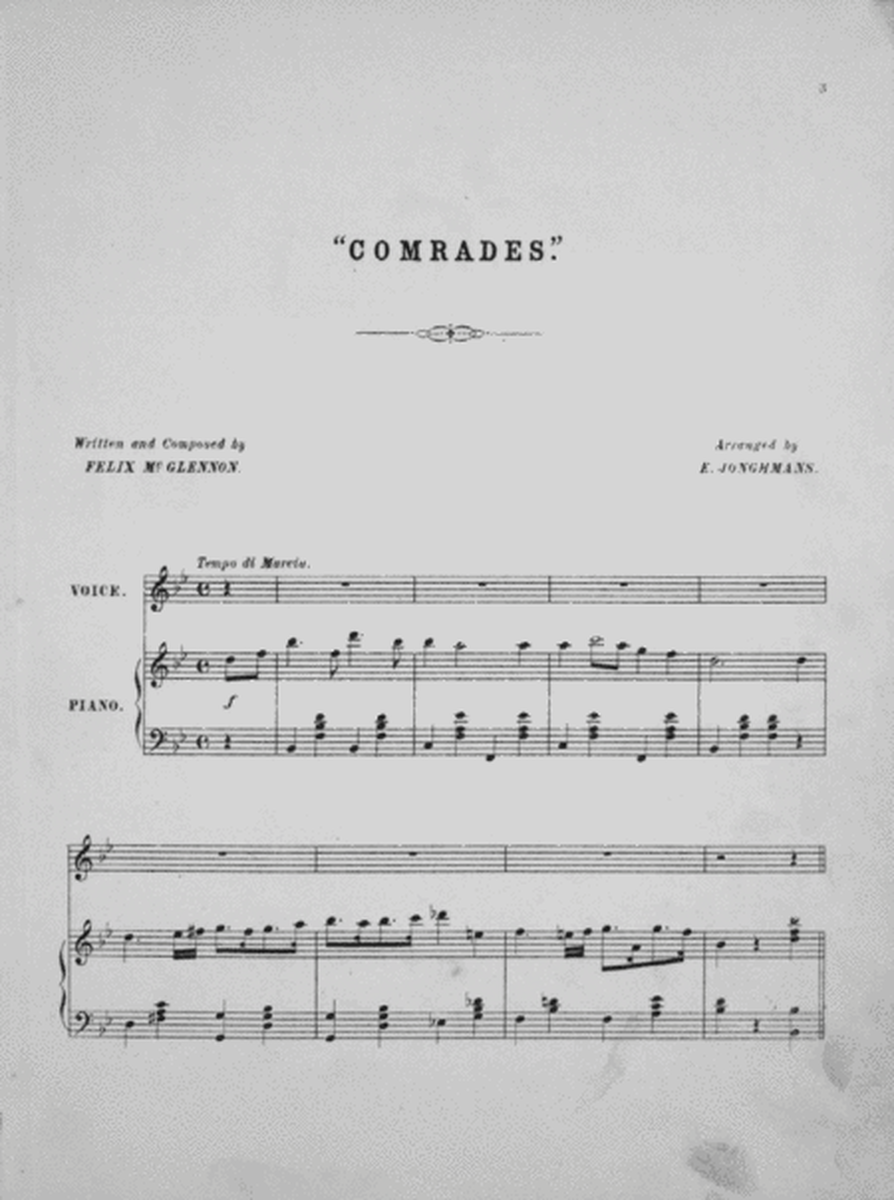 Comrades. A Beautiful Song & chorus
