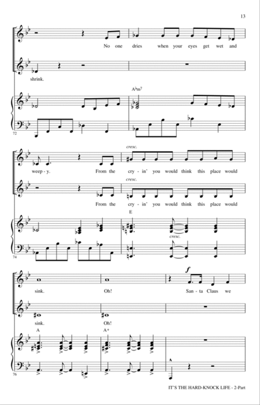It's The Hard-Knock Life (from Annie) (arr. Mac Huff) 2-Part scores gallery preview page 11