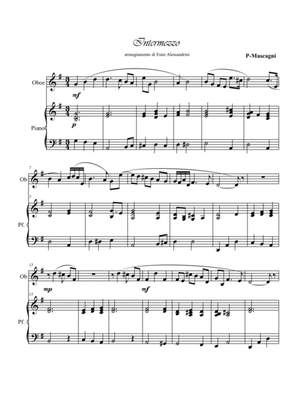 Intermezzo from Cavalleria Rusticana. Oboe and piano