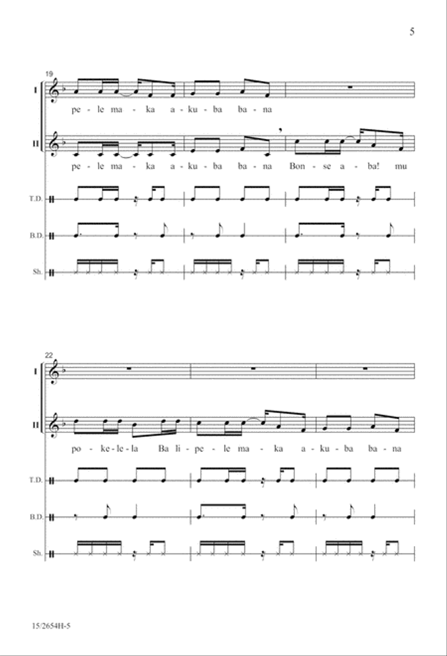 Bonse Aba A Cappella scores gallery preview page 6