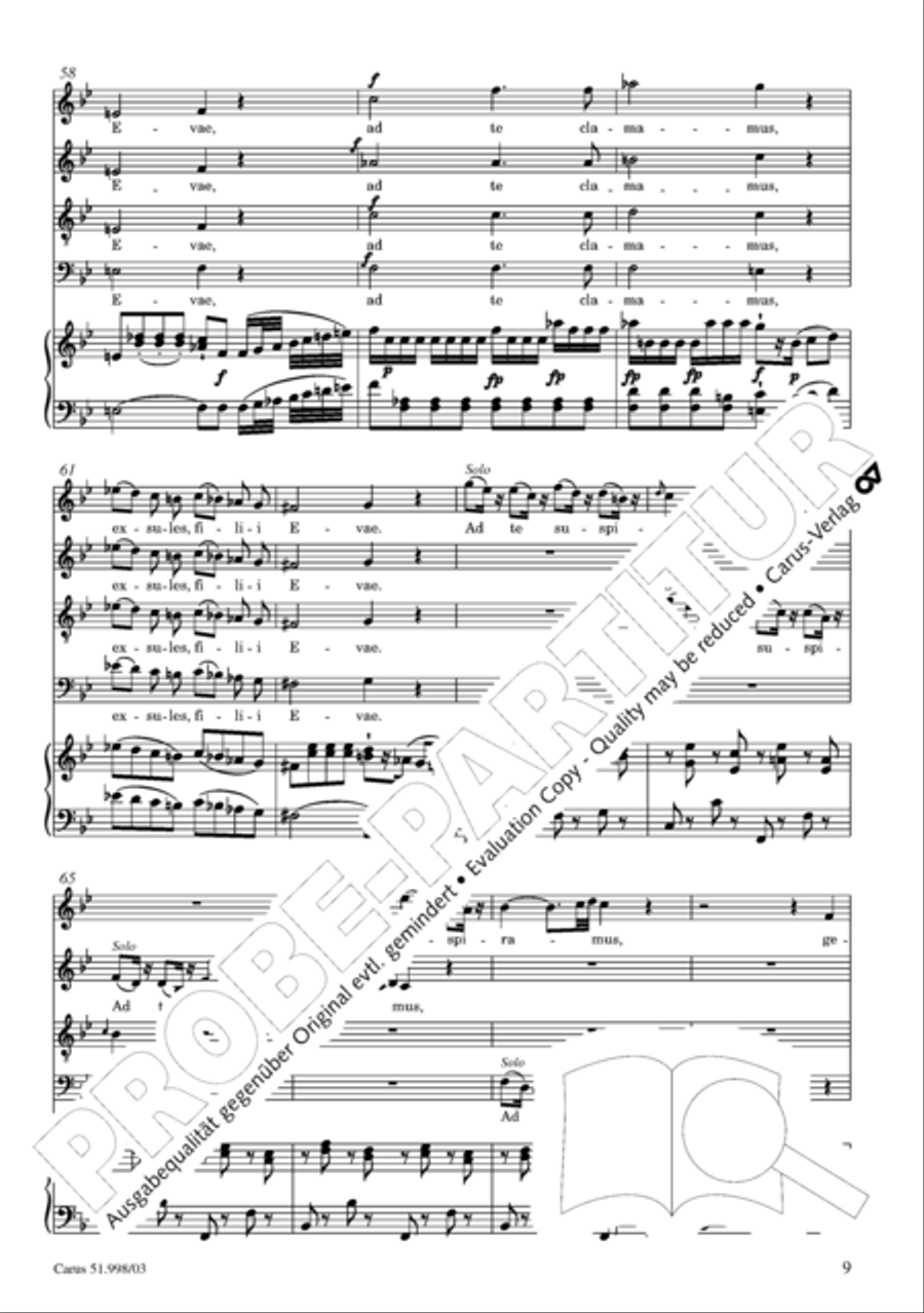 Salve Regina in g Salve Regina in g 4-Part scores gallery preview page 10