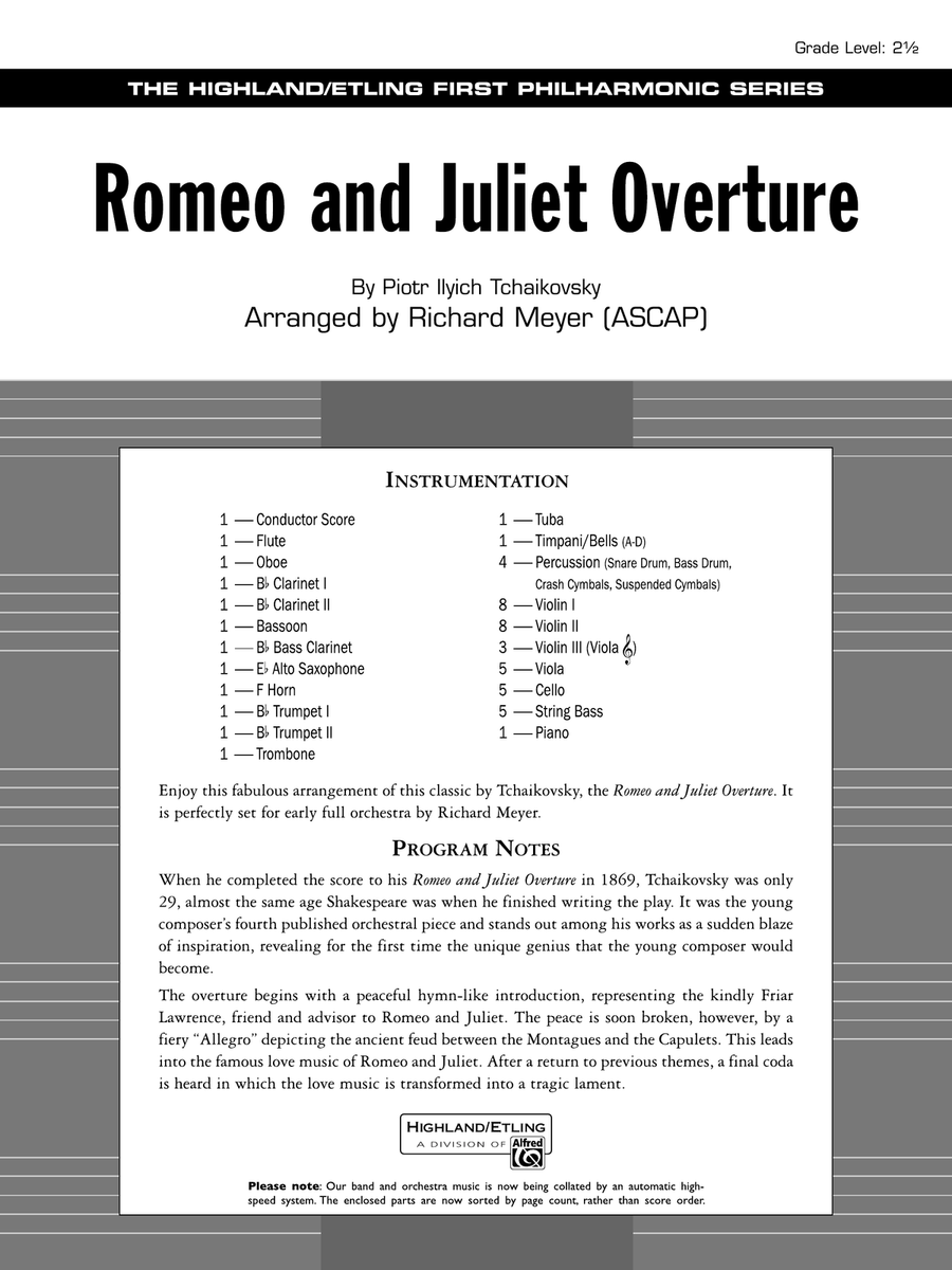 Romeo and Juliet Overture: Score