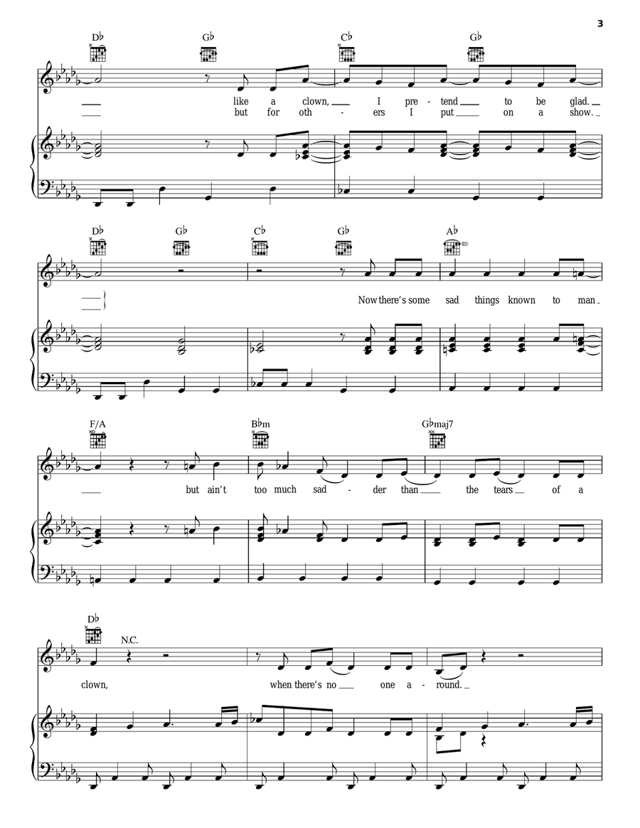 The Tears Of A Clown Acoustic Guitar scores gallery preview page 3
