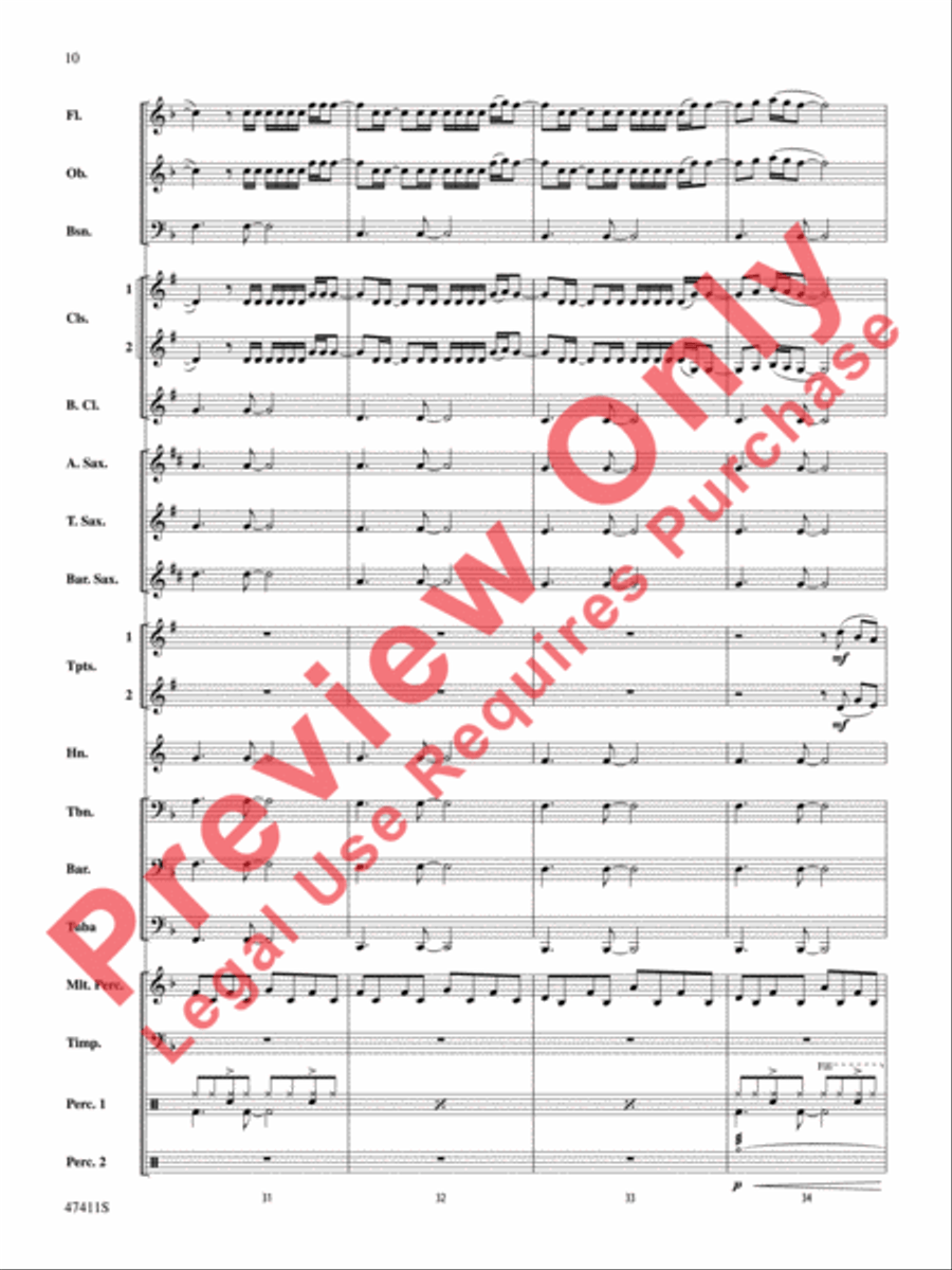 I'll Fight Concert Band scores gallery preview page 11