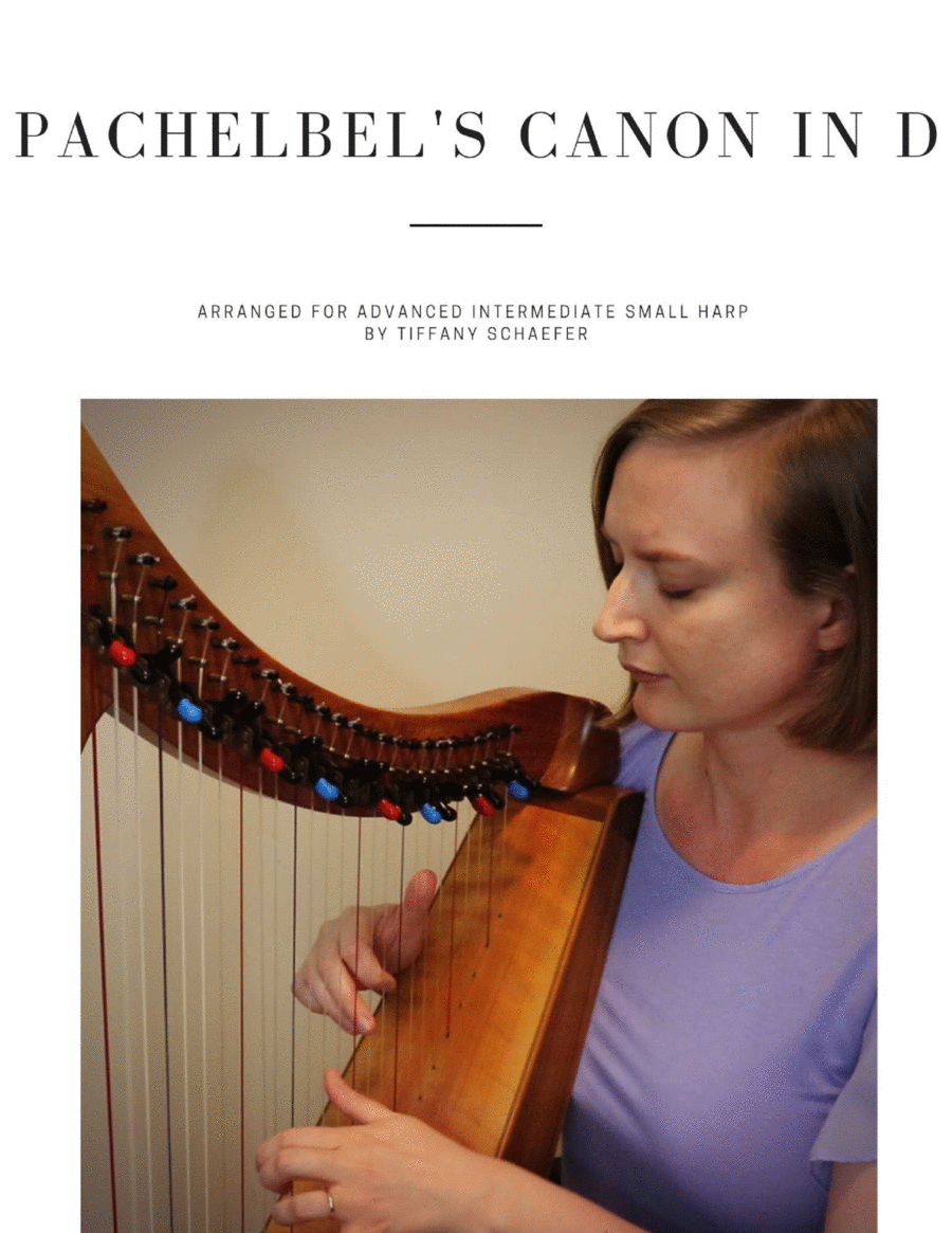 Pachelbel's Canon in D For Small Harp Harp scores gallery preview page 1