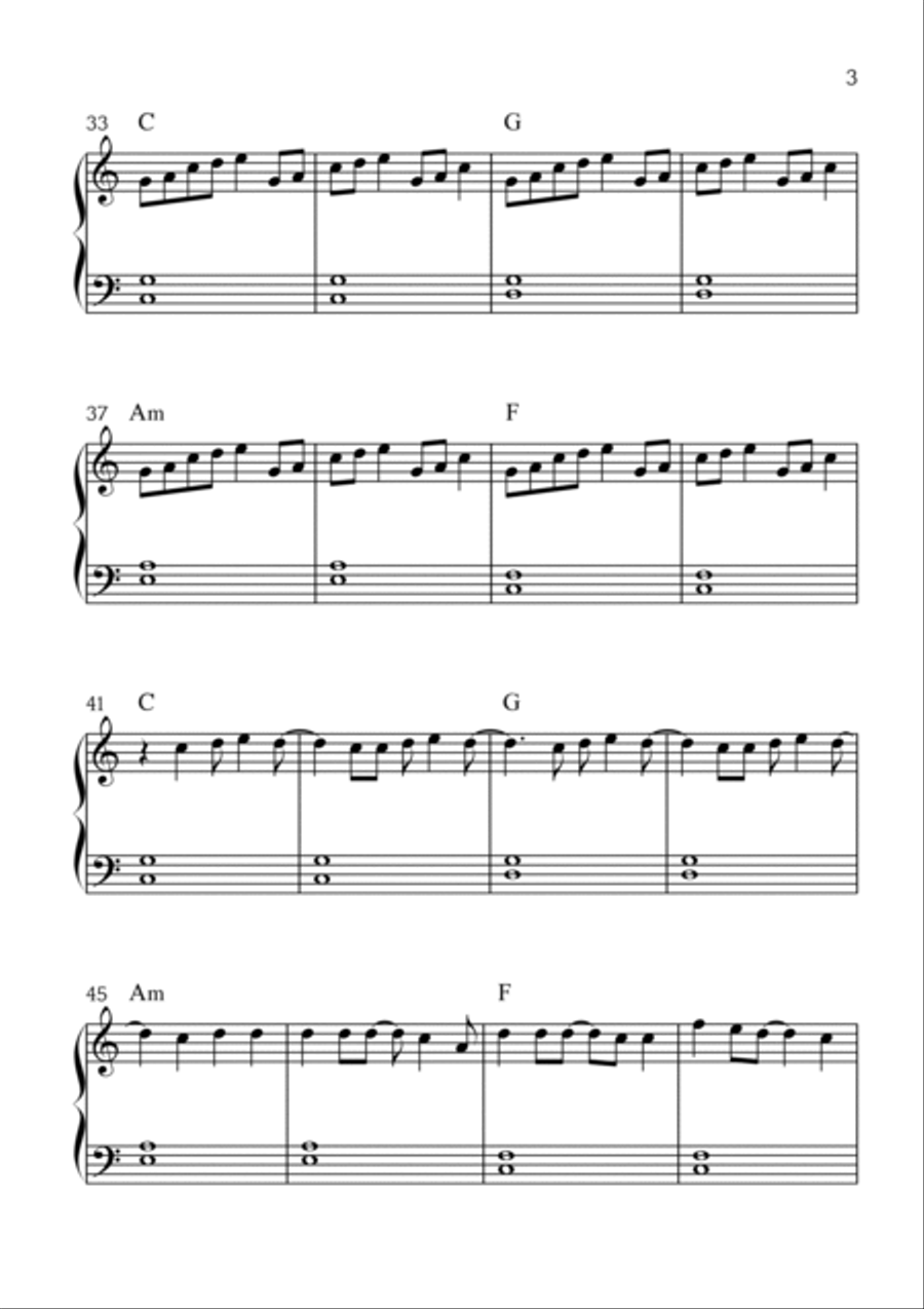 Champagne Problems Easy Piano scores gallery preview page 3