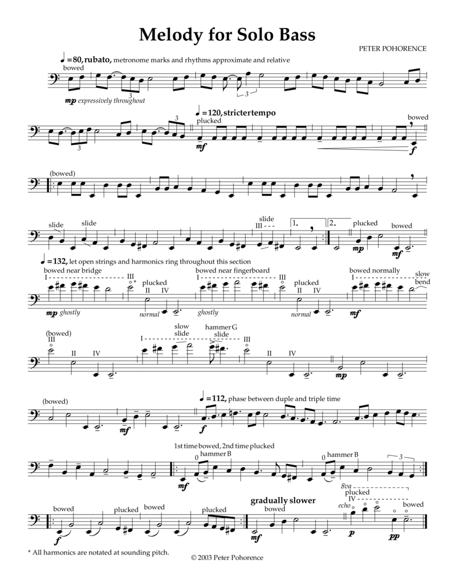 Melody for Solo Bass