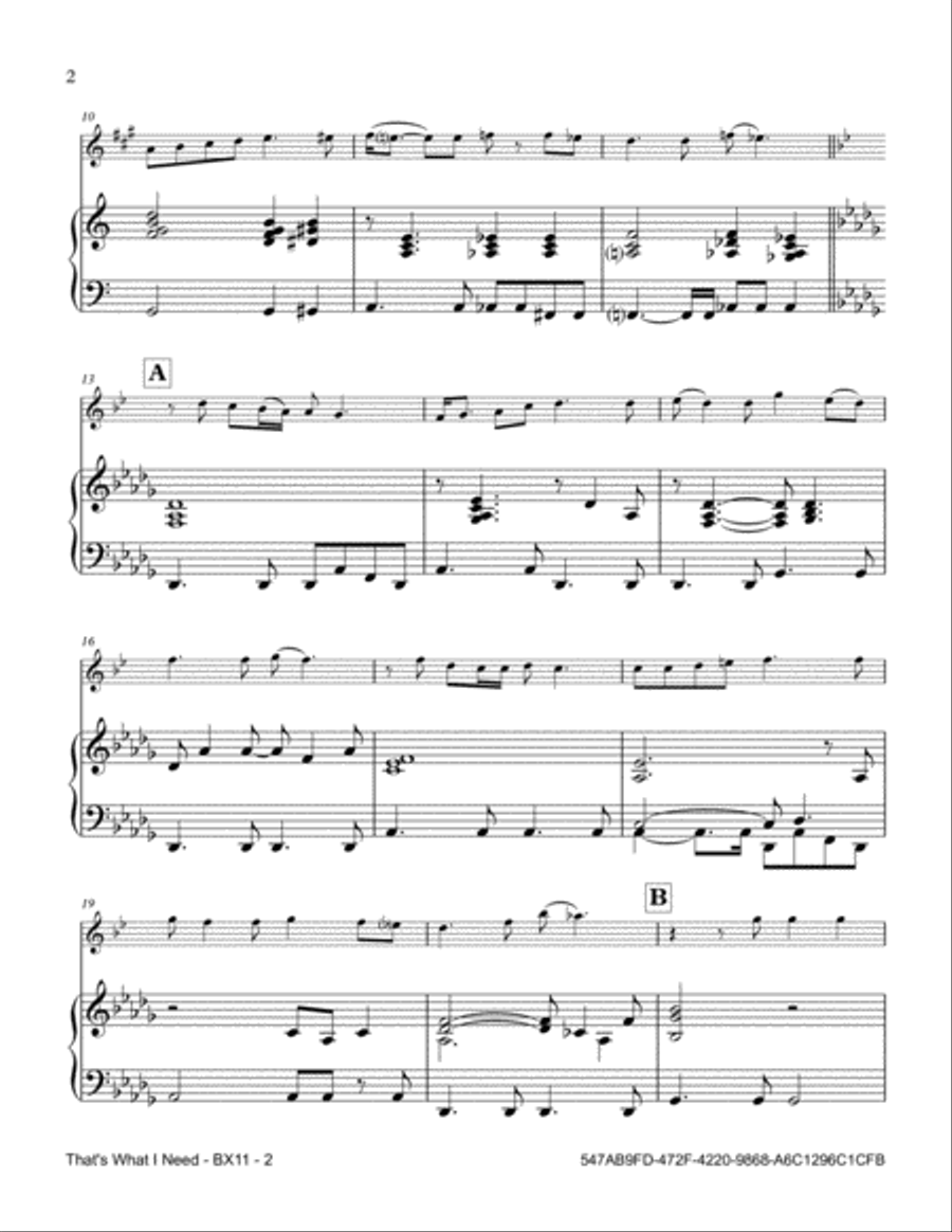 That's What I Need Baritone Saxophone scores gallery preview page 2