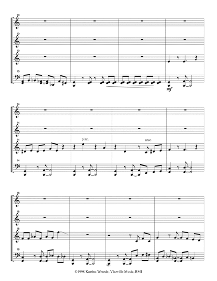 Breakfast Boogie String Quartet scores gallery preview page 3
