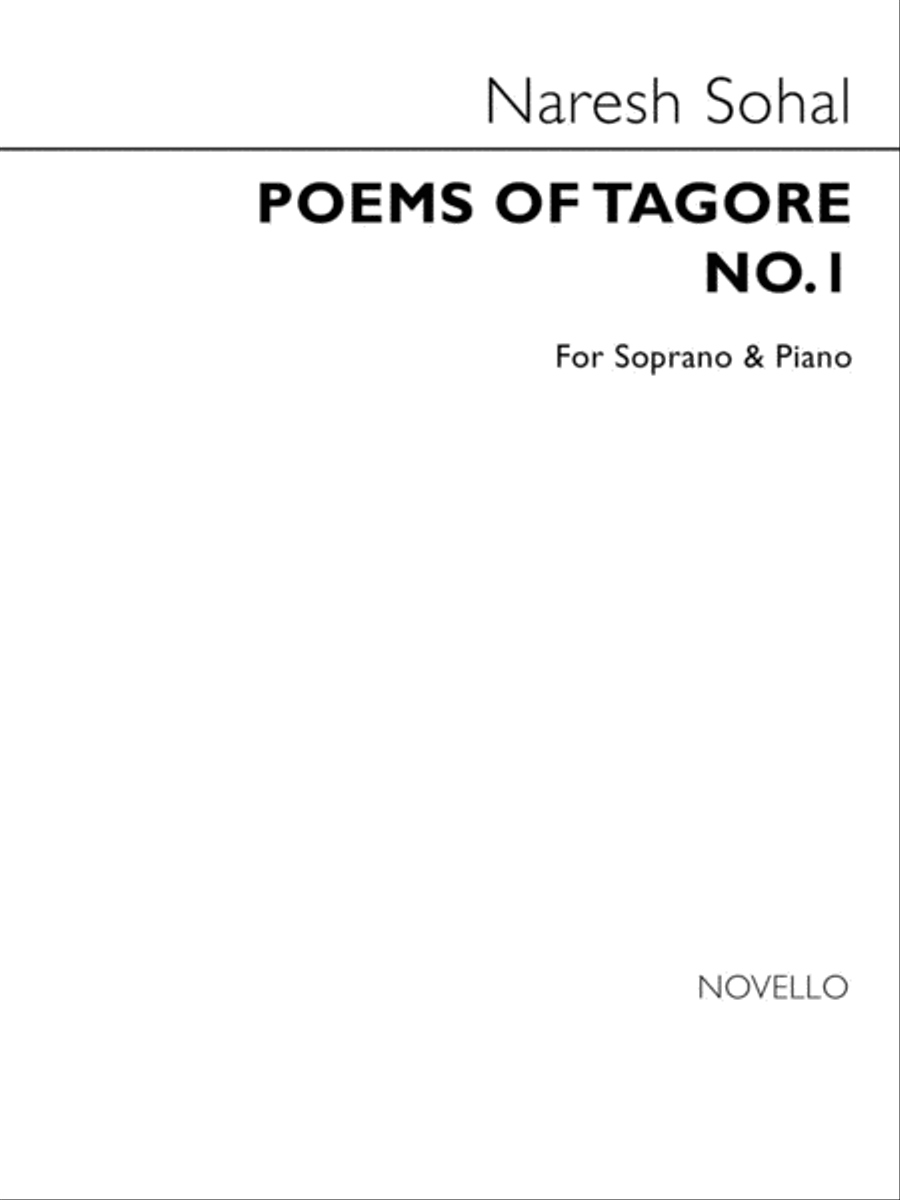 Poems of Tagore No. 1 Poems of Tagore No. 1 Piano Accompaniment scores gallery preview page 1