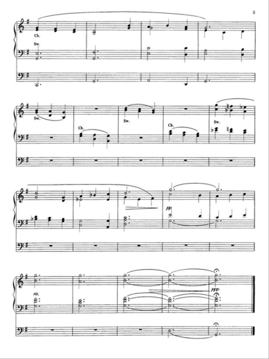 Nine Hymn Preludes Organ Solo scores gallery preview page 5