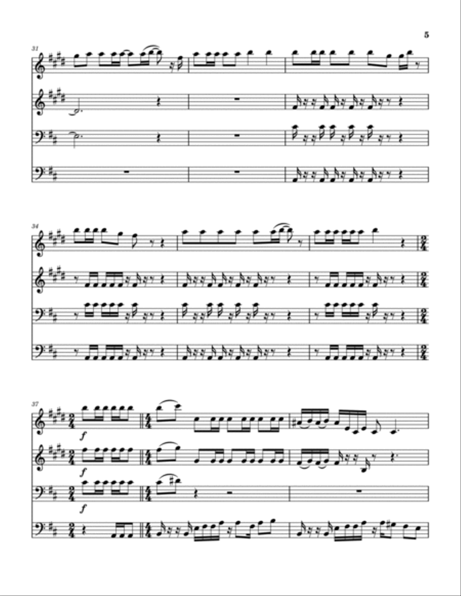 Funk 50 Funk 50 Brass Quartet scores gallery preview page 6