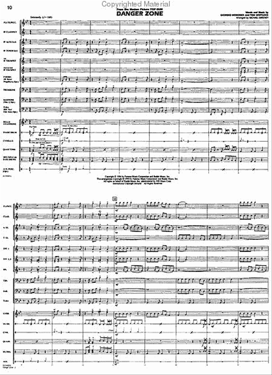 Classic Rock Hits Conductor (For Marching/Pep Band) Pep Band scores gallery preview page 4