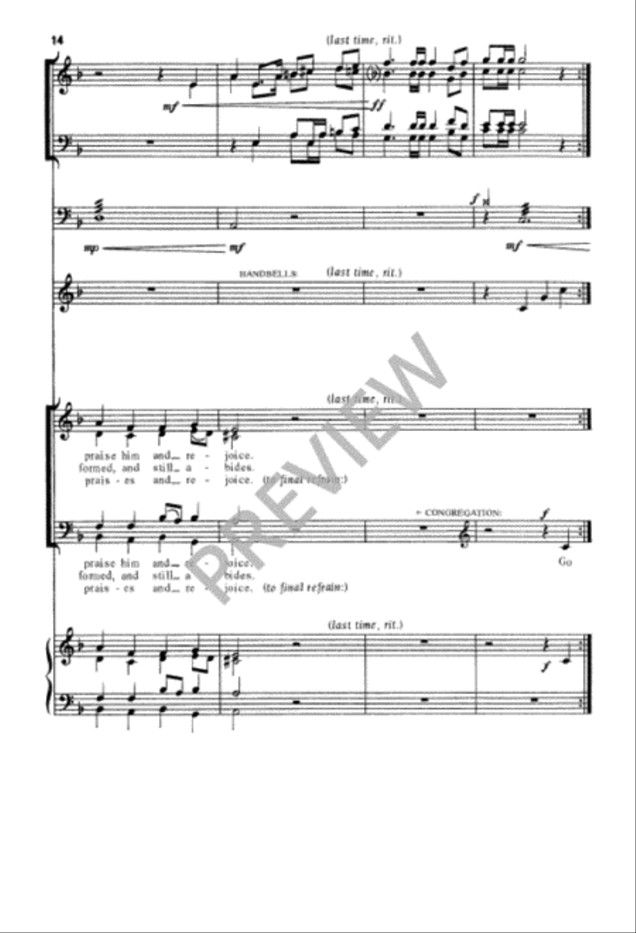Go Up to the Altar of God 4-Part scores gallery preview page 14