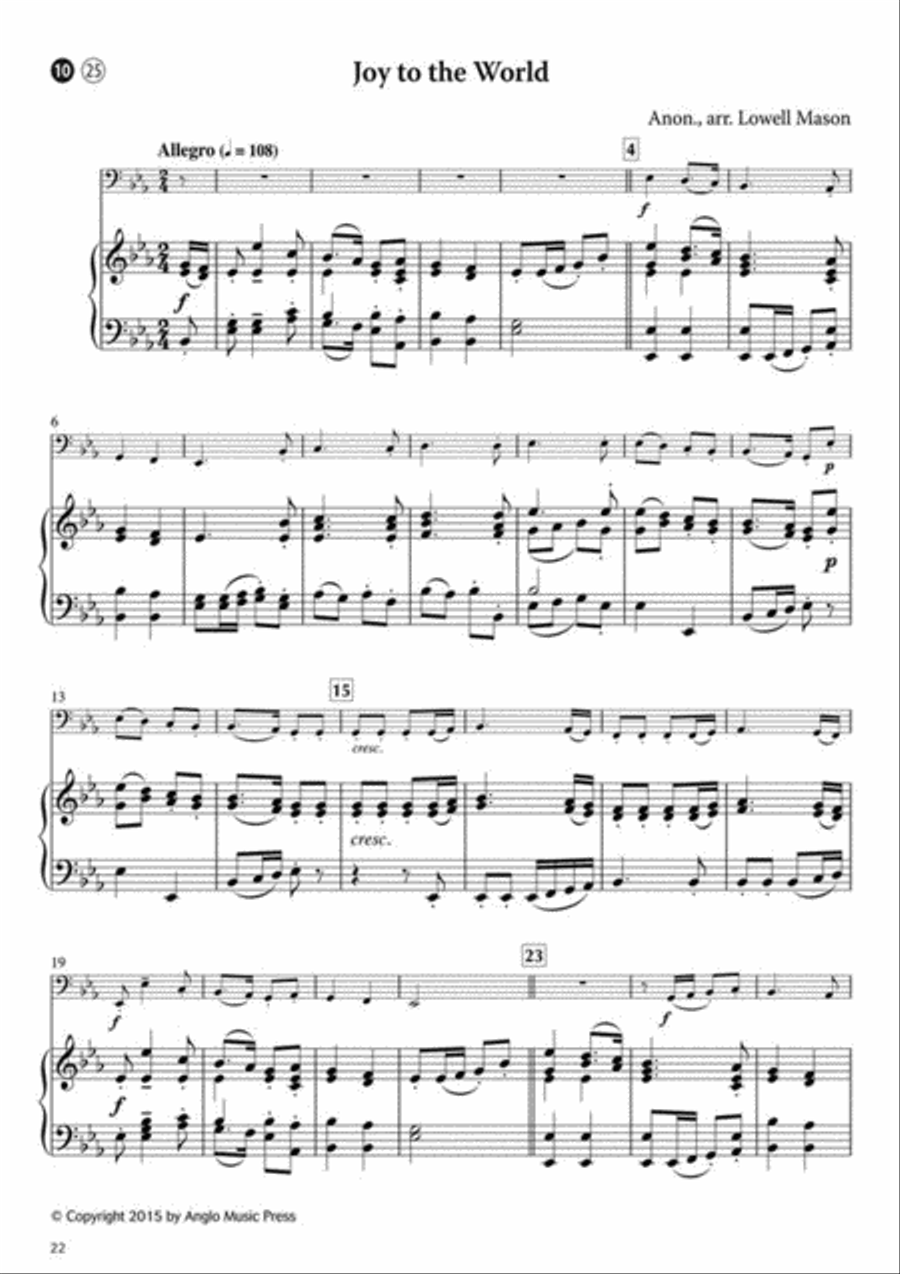 15 Intermediate Christmas Carols Tuba scores gallery preview page 4