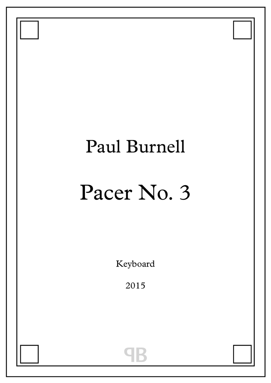 Pacer No. 3, for keyboard Piano Solo scores gallery preview page 1