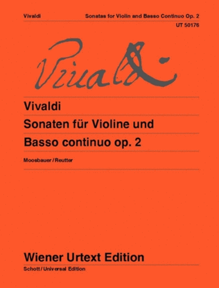 Book cover for Sonatas for Violin and Basso Continuo