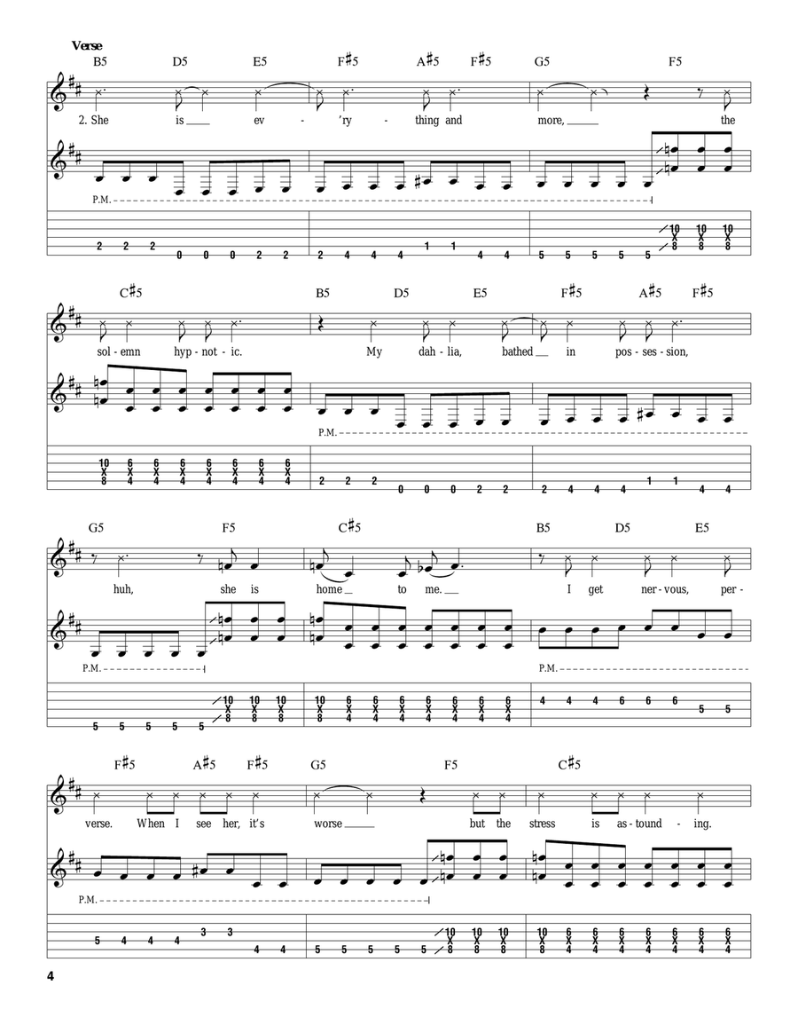 Vermilion Electric Guitar scores gallery preview page 4
