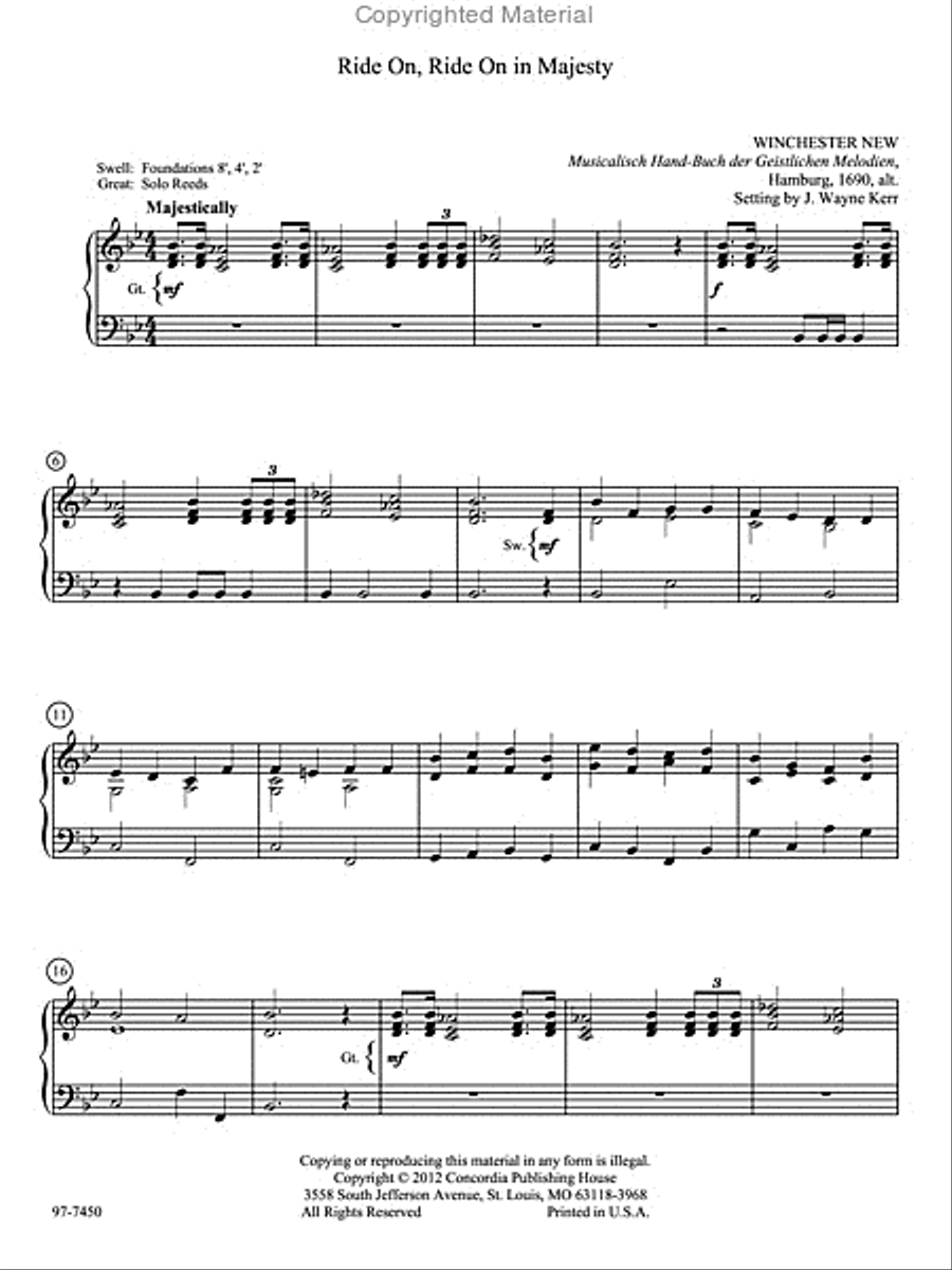 Were You There: Easy Hymn Preludes for Palm Sunday, Holy Week, and Easter Organ scores gallery preview page 2