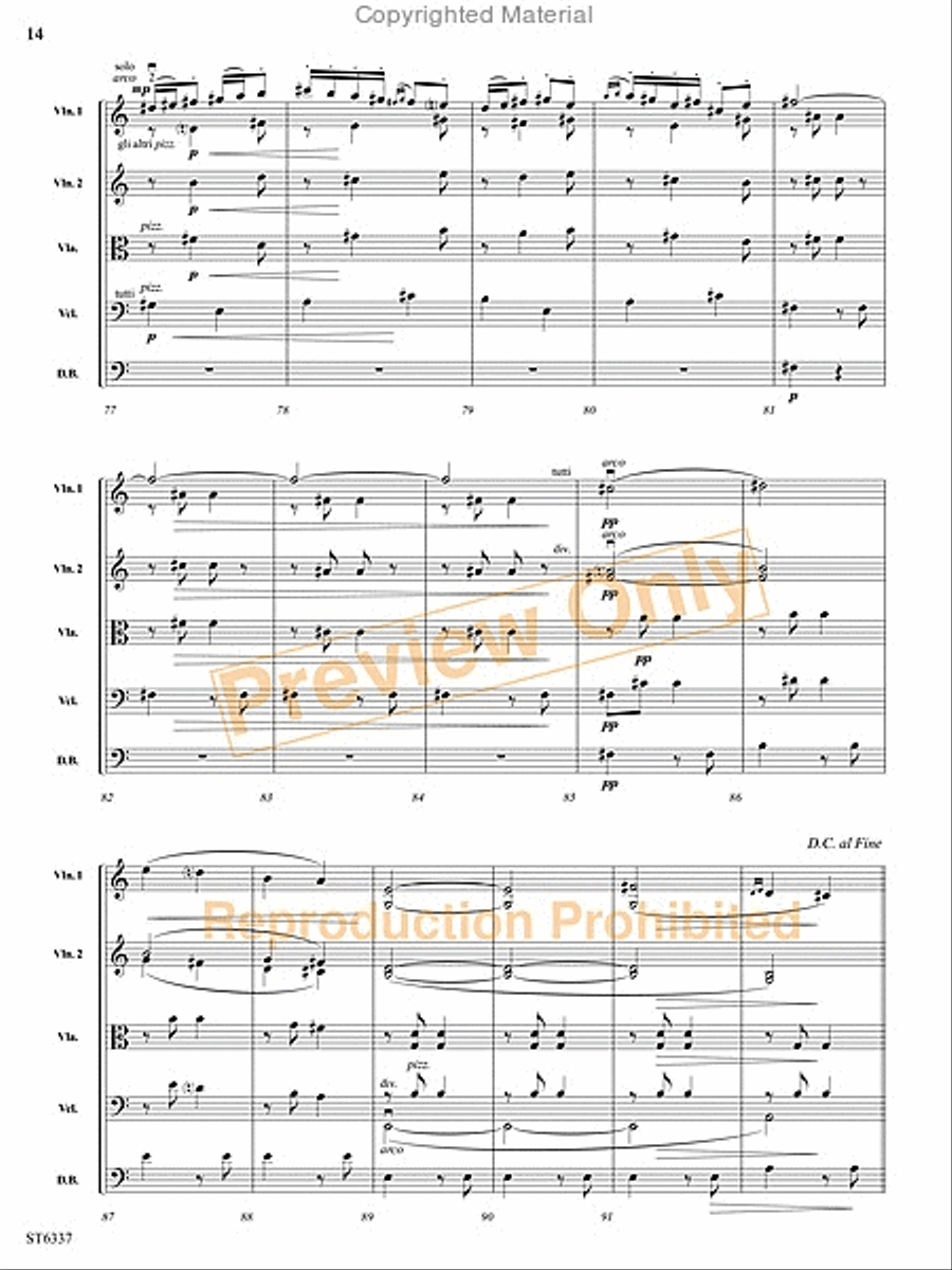Menuet and Rigaudon String Orchestra scores gallery preview page 15
