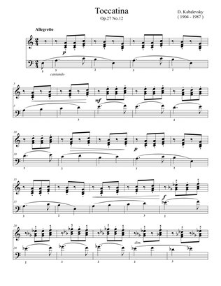 Kabalevsky Toccatina Op.27 No.12