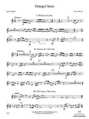 Tintagel Suite: 2nd F Horn