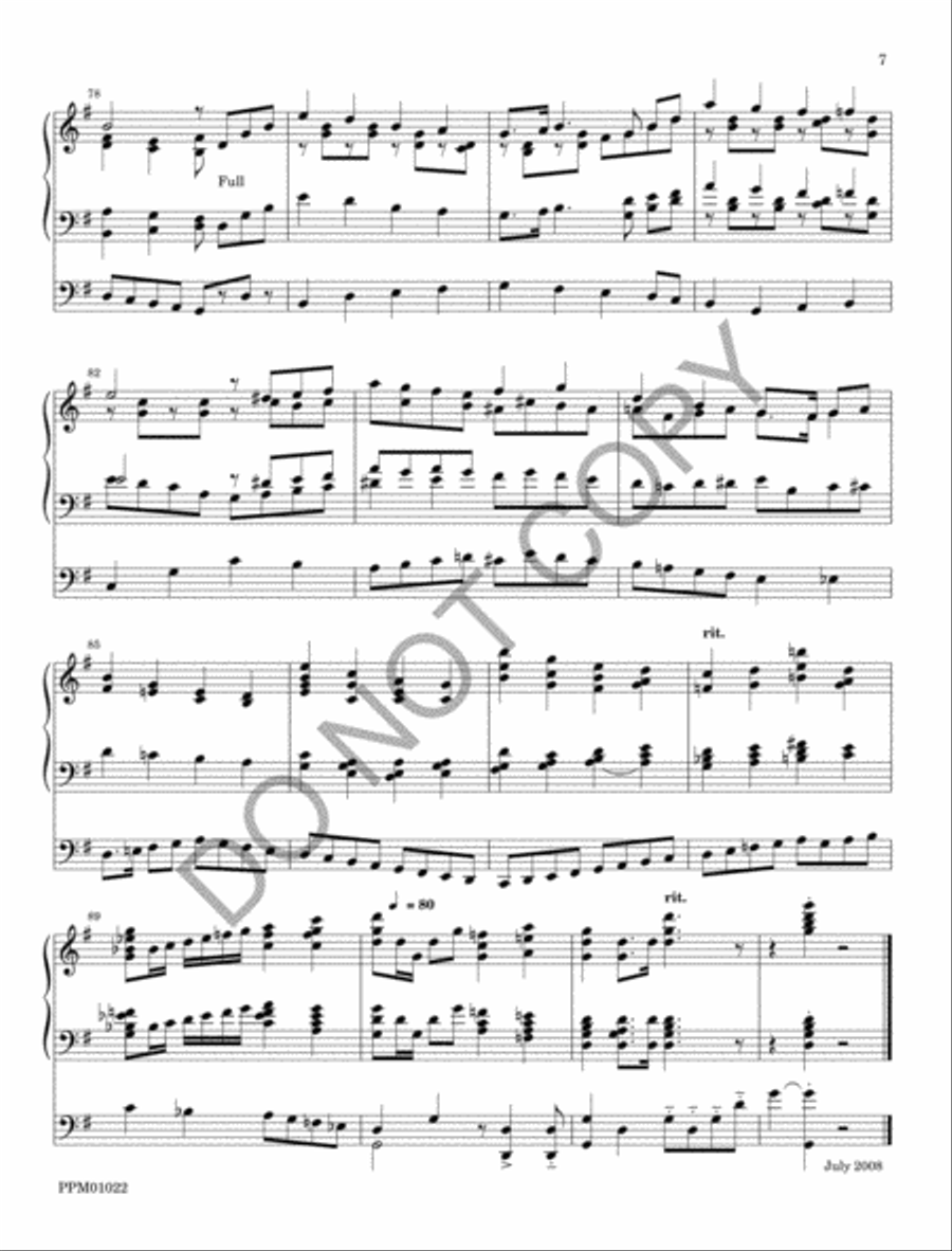 Festival March Organ scores gallery preview page 10