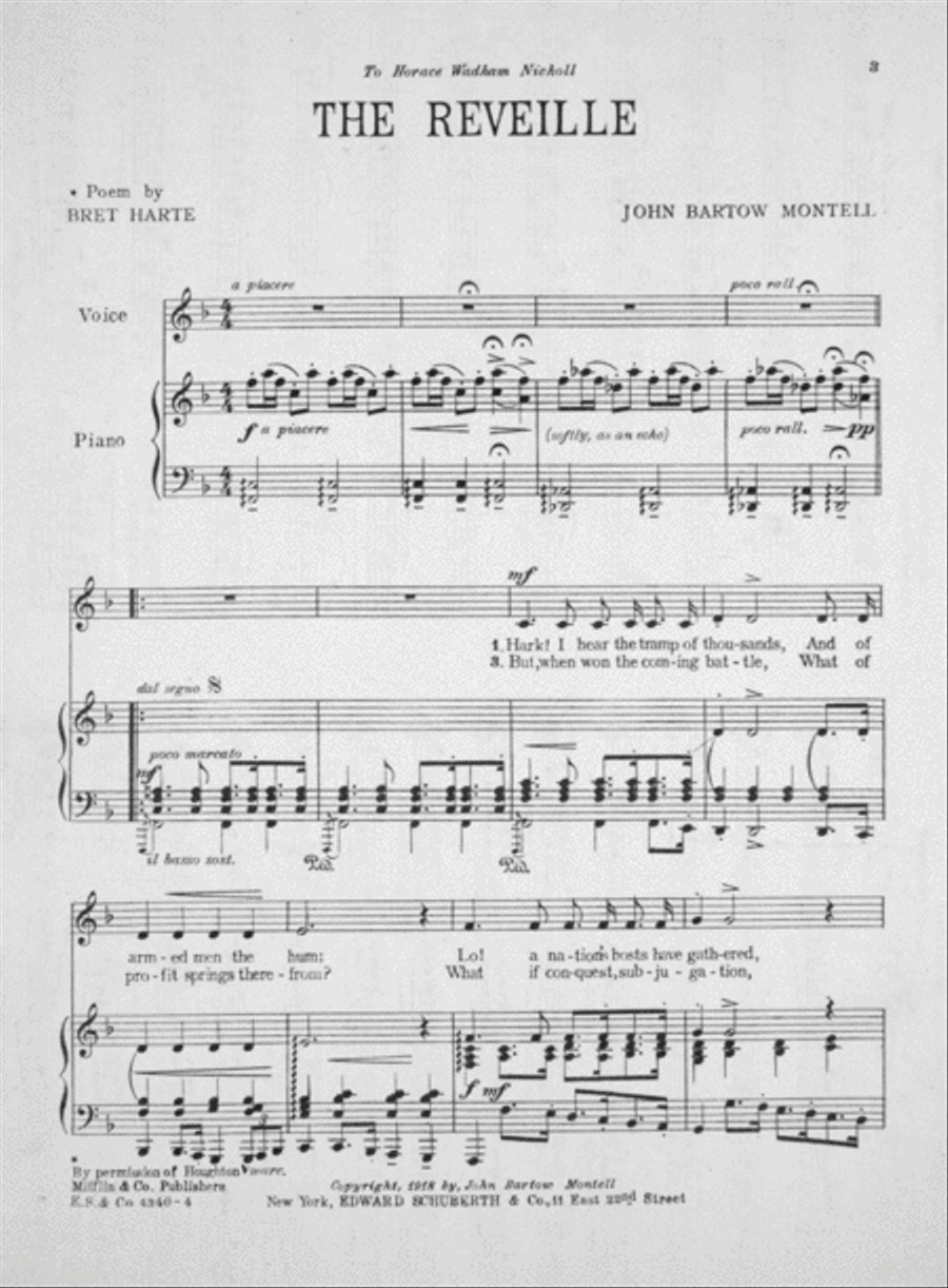 The Reveille. Song Voice scores gallery preview page 2
