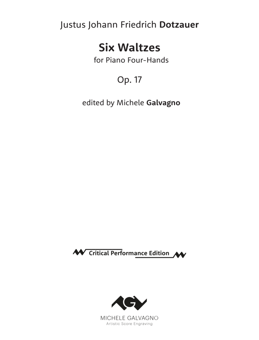 Six Waltzes for piano four-hands, Op. 17