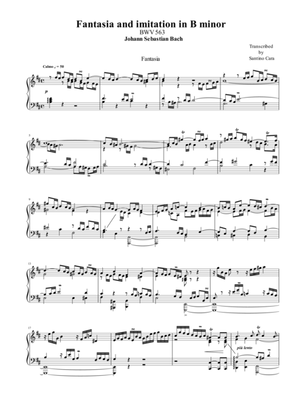 Fantasia and imitation in B minor BWV 563