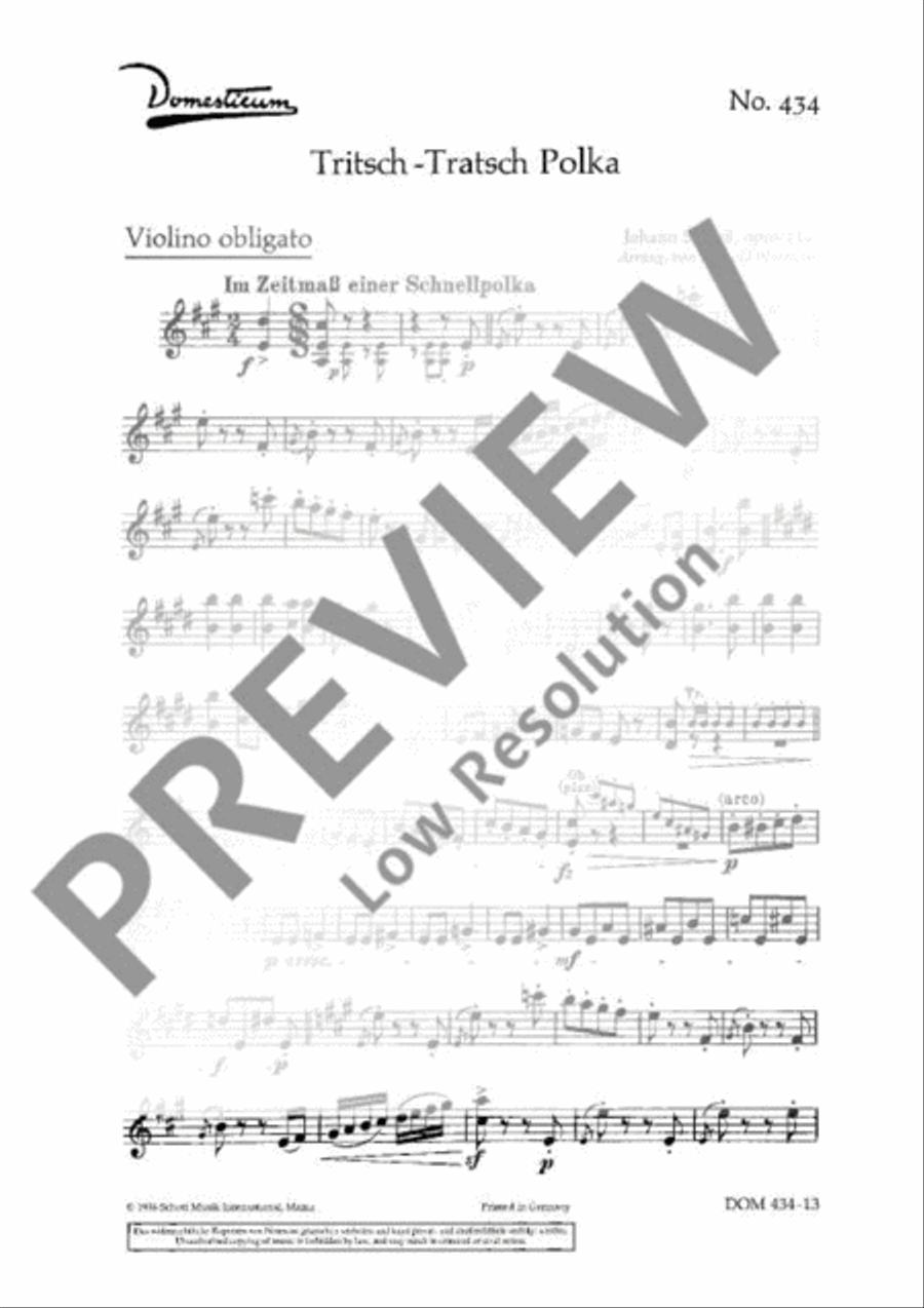 Tritsch-Tratsch Polka Orchestra scores gallery preview page 12