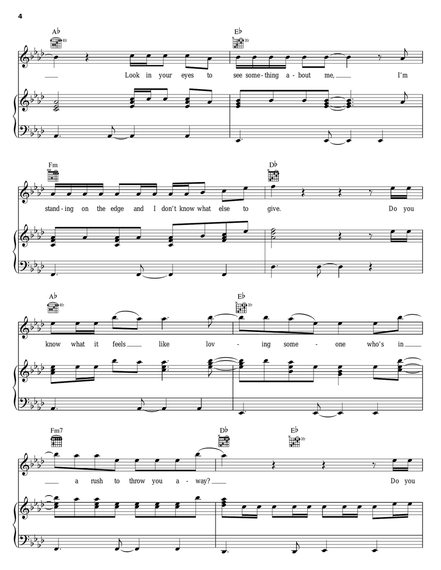 Do You Know? (The Ping Pong Song) Piano, Vocal, Guitar scores gallery preview page 4